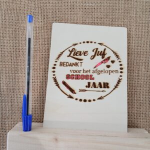 OnbeSCHRIJFelijk bedankt - met pen