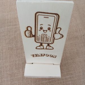 Telefoonhouder met tekst / afbeelding